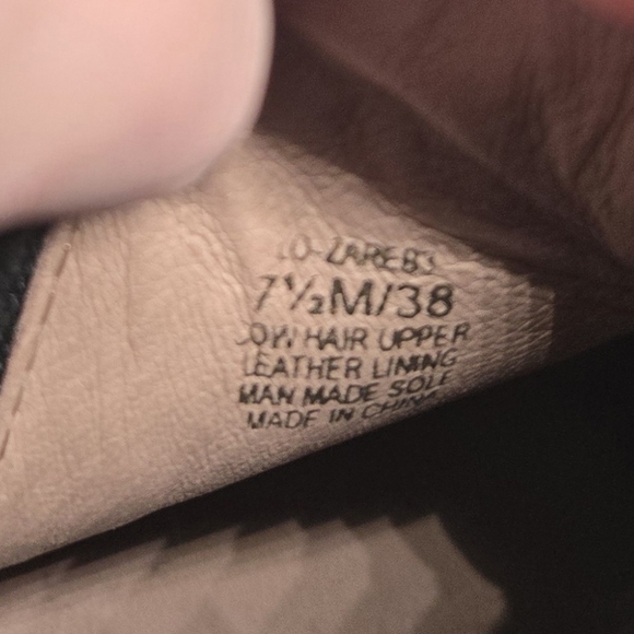 LOUISE ET CIE Chelsea Ankle Boot Sz7.5 Boot Leather Leopard Print Calf Hair - Picture 6 of 11